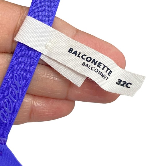 Aerie Smoothez Microfiber Unlined Balconette Bra Purple 32C Underwire NWT - Picture 4 of 5